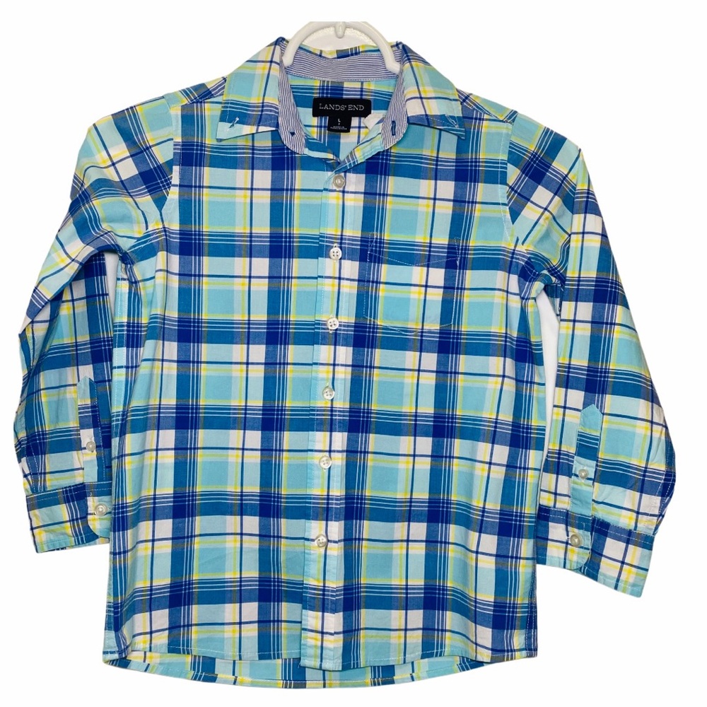 Lands' End Boys Size L (7)  Button Down Shirt